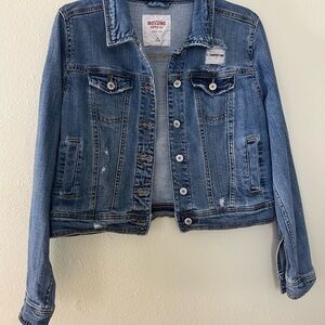 Mossimo Supply Co. Blue Distressed Denim Jacket